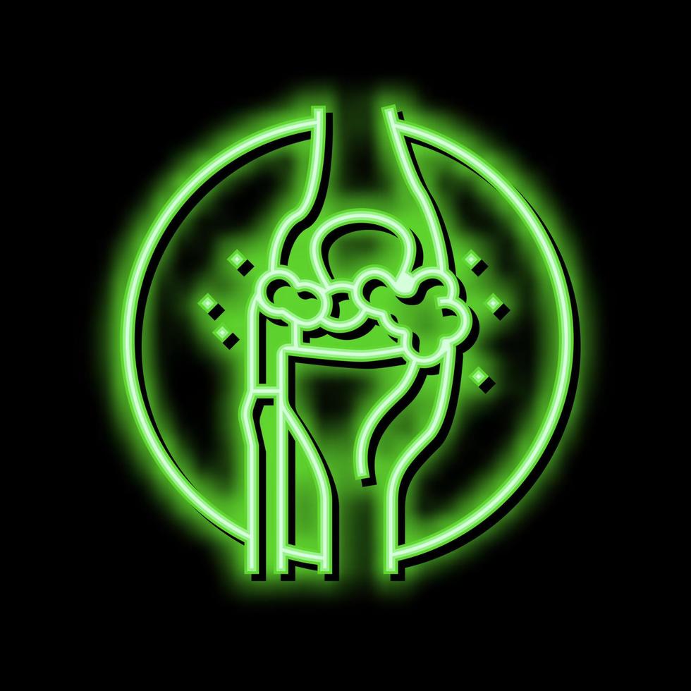 lumps around joints neon glow icon illustration vector