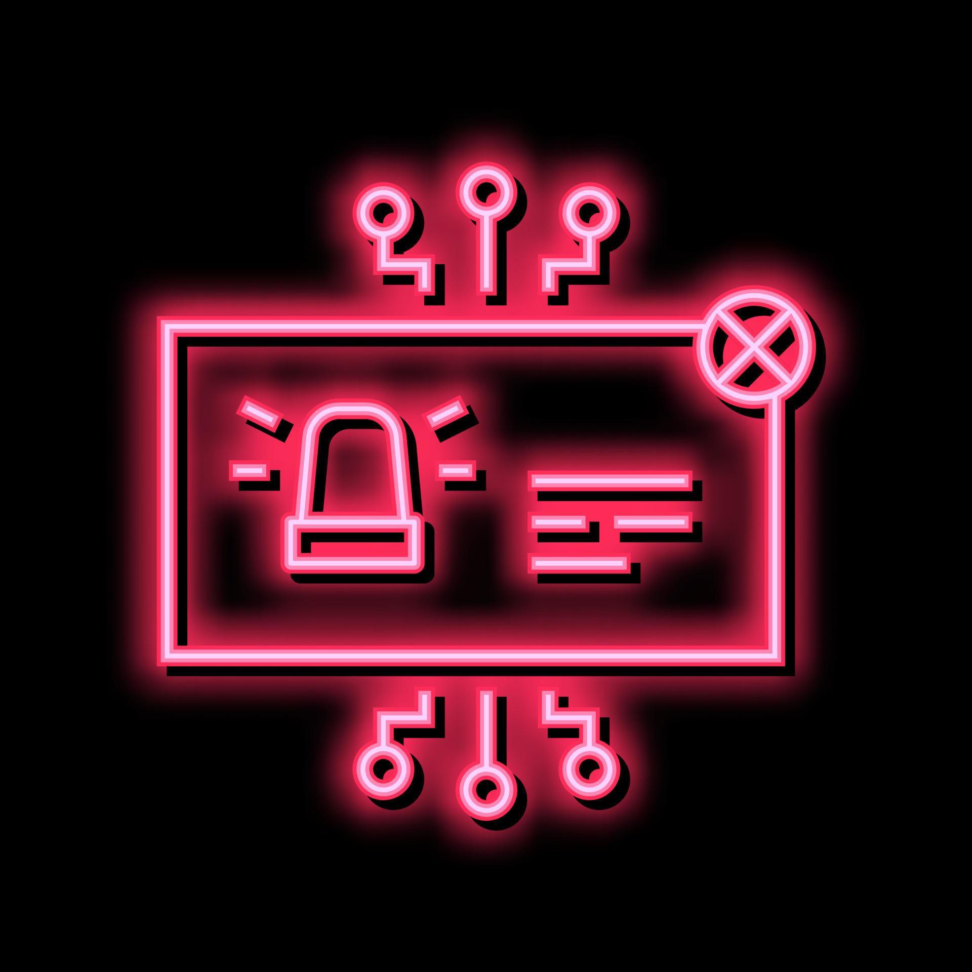 warning visit to dangerous site neon glow icon illustration 20597408