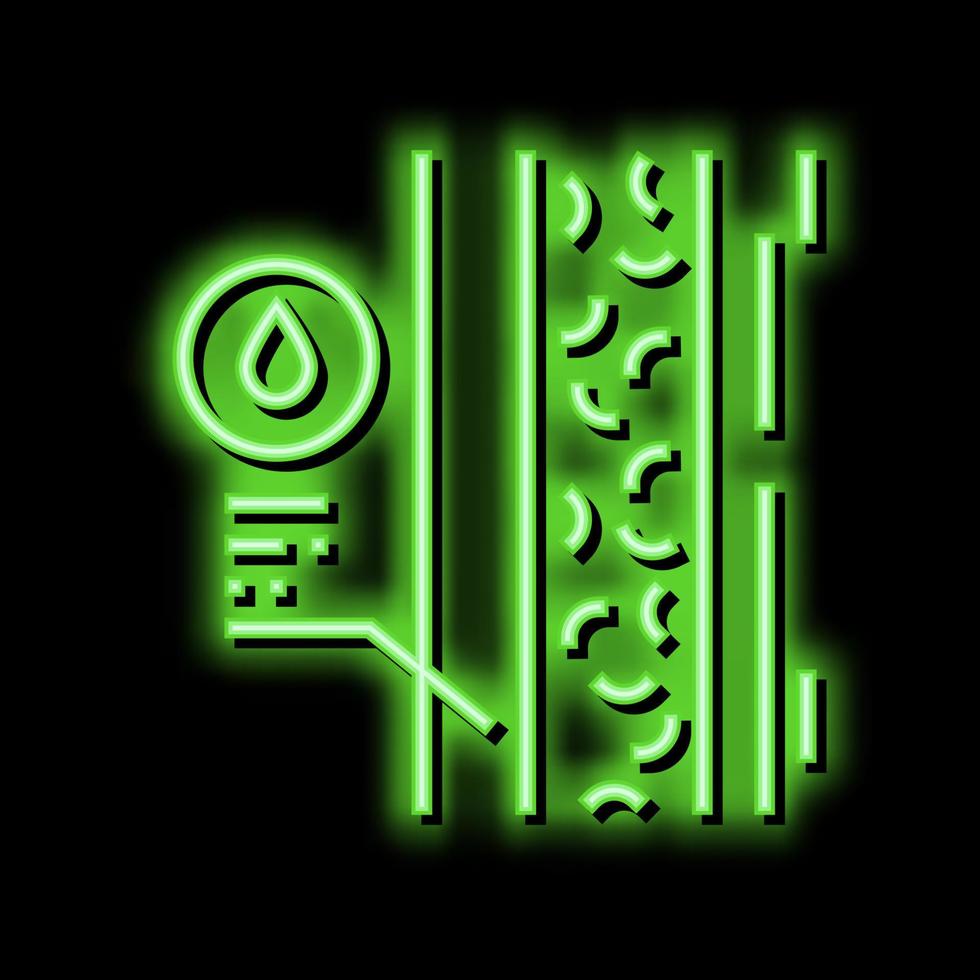 waterproofing house wall layer neon glow icon illustration vector