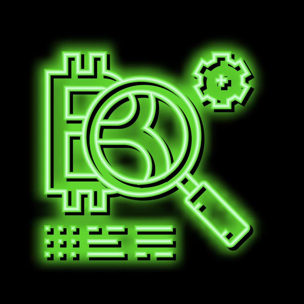 token development ico neon glow icon illustration vector