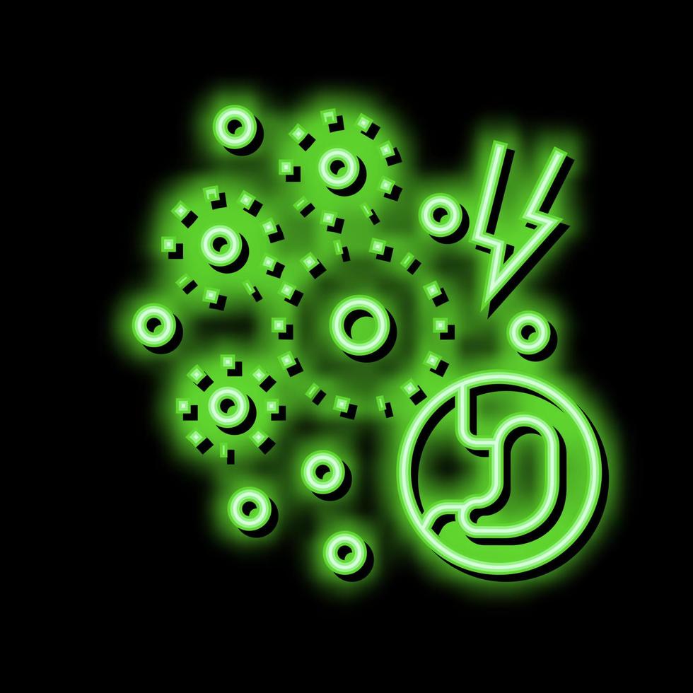 infection digestion system neon glow icon illustration vector