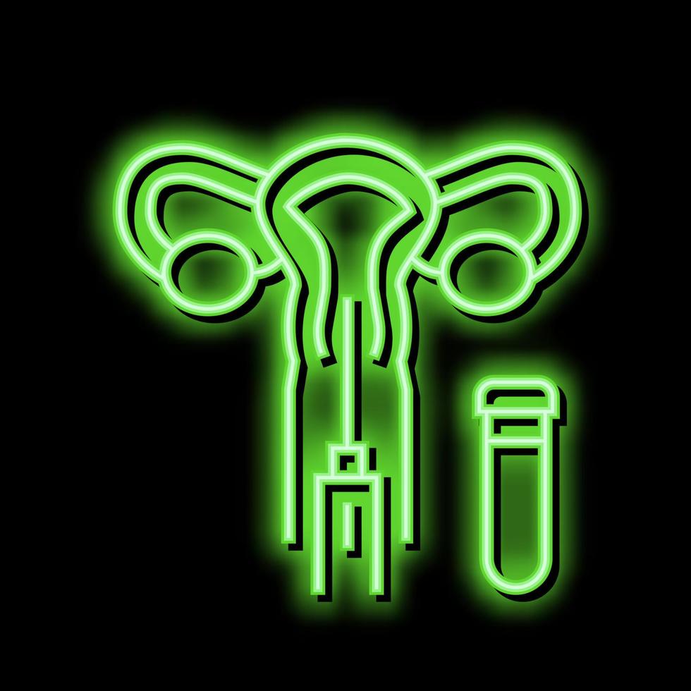 embryo transfer neon glow icon illustration vector