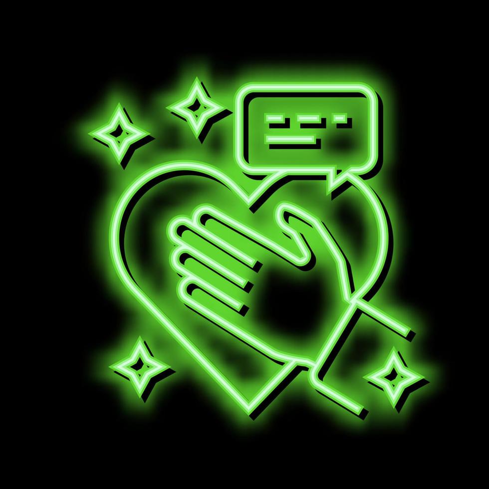 honesty soft skill neon glow icon illustration vector