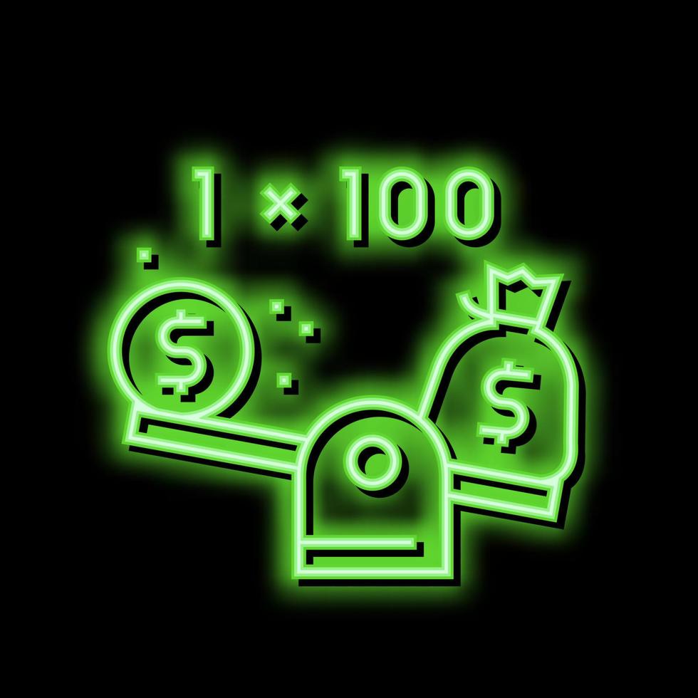 leverage help neon glow icon illustration vector