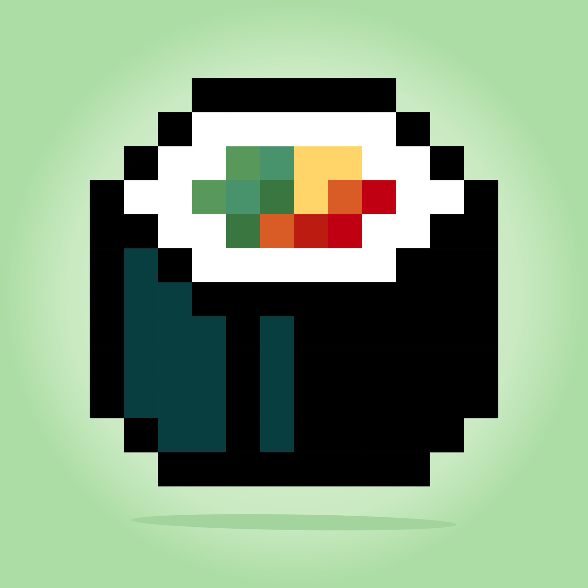 Cute Pixel Art Grid Food