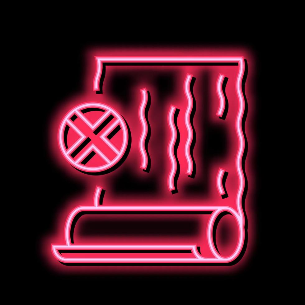 damaged badly pasted wallpaper neon glow icon illustration vector