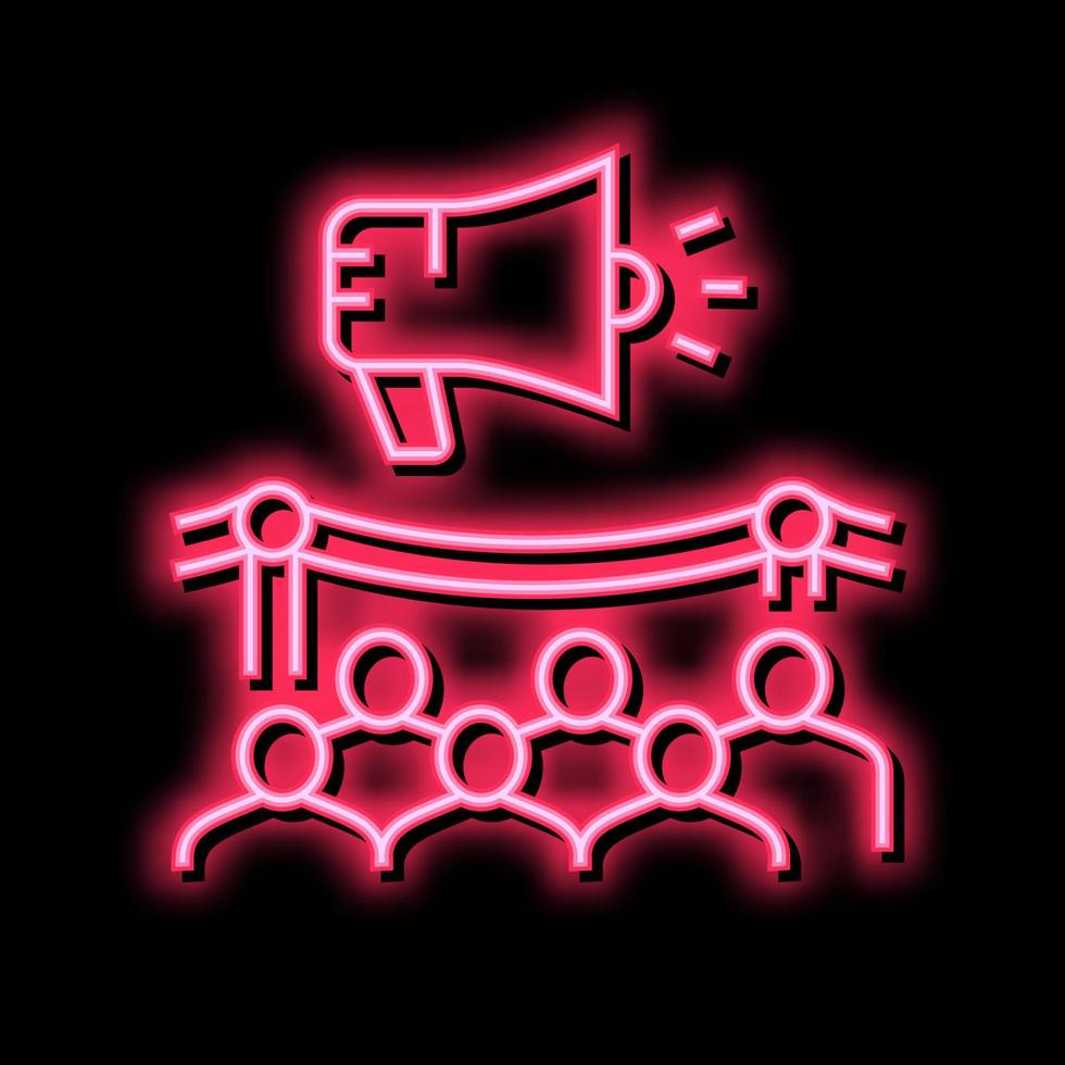 event introduction neon glow icon illustration vector