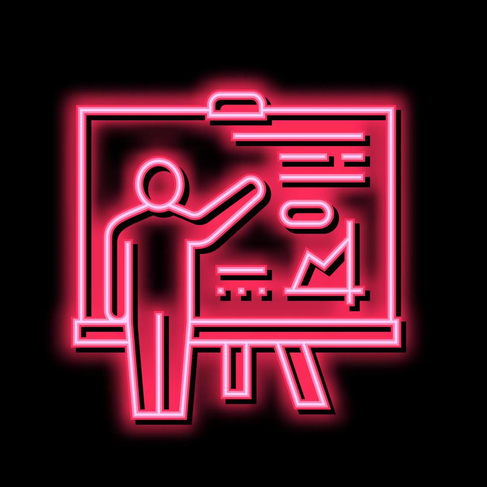 pupil presentation neon glow icon illustration vector