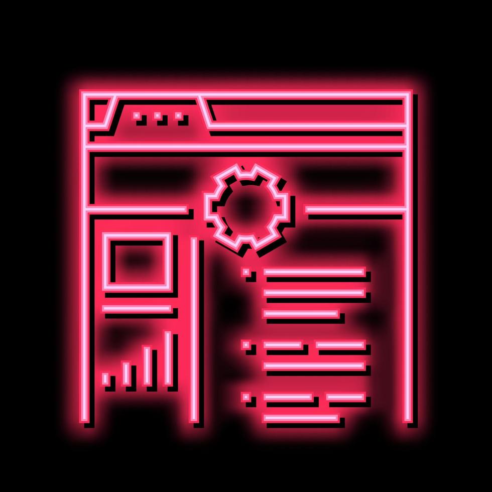 internal services neon glow icon illustration vector