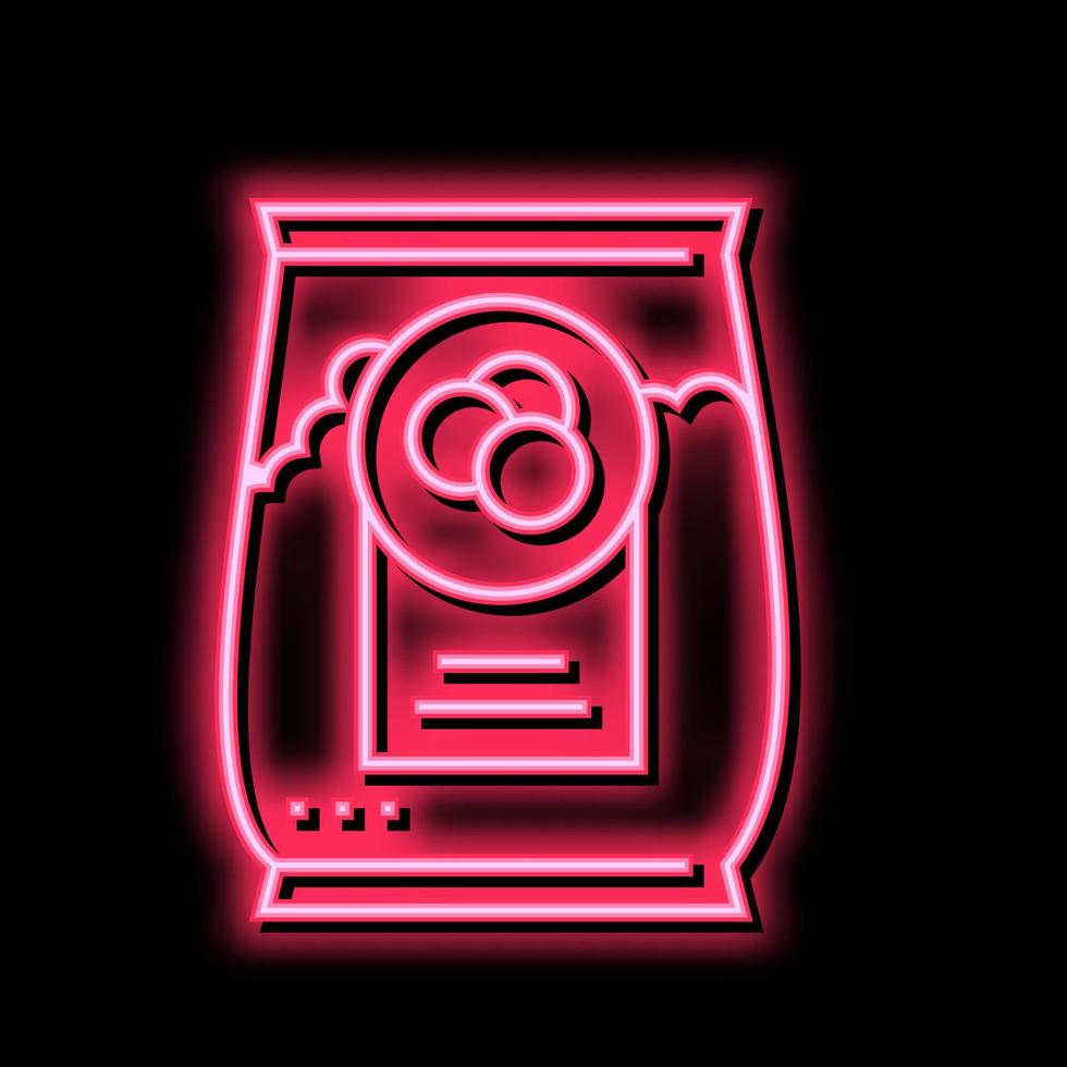 bag peas neon glow icon illustration vector