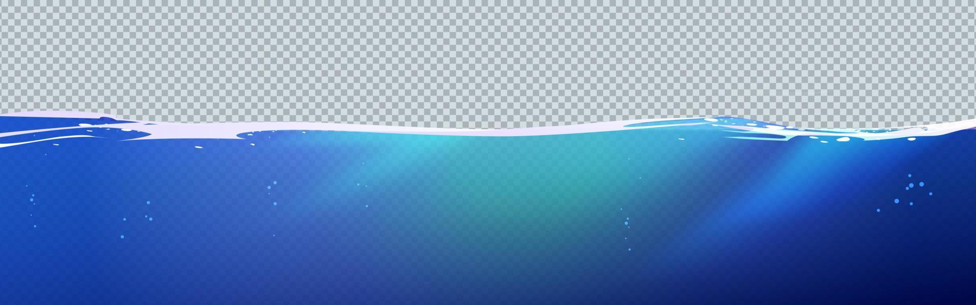 Vector water surface isolated. Underwater texture