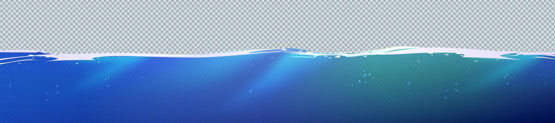 Vector water surface isolated. Underwater texture