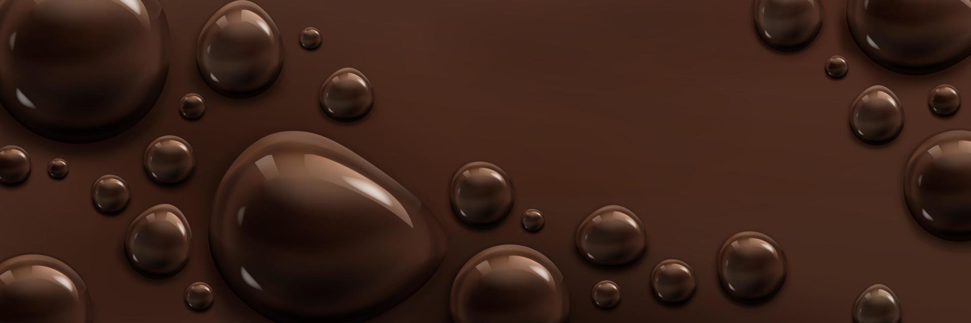 Realistic liquid chocolate background vector