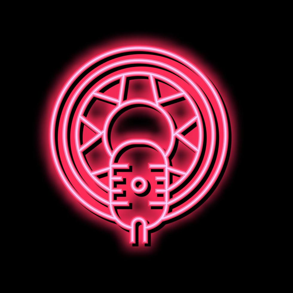 auto radio neon glow icon illustration vector