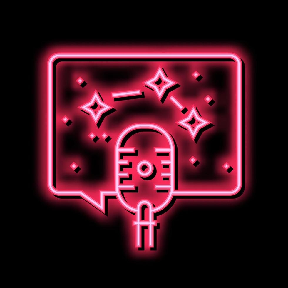 horoscope radio channel neon glow icon illustration vector