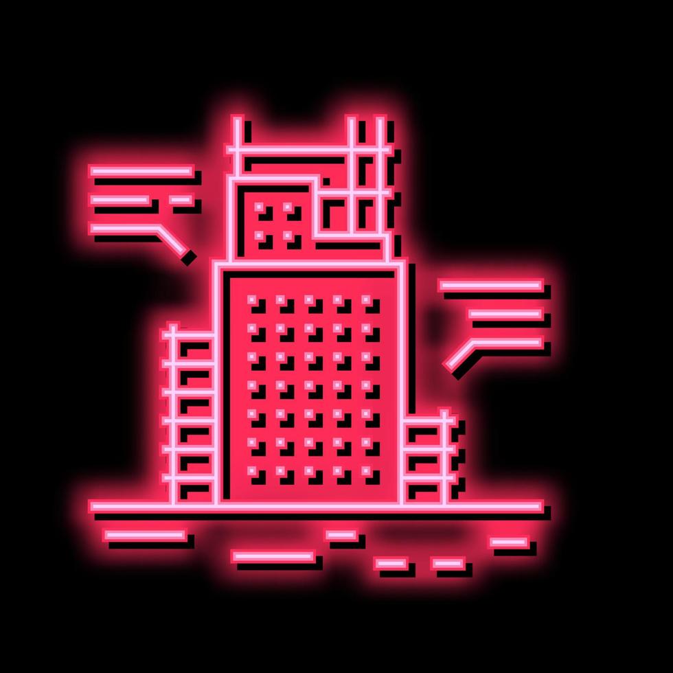 building engineering neon glow icon illustration vector