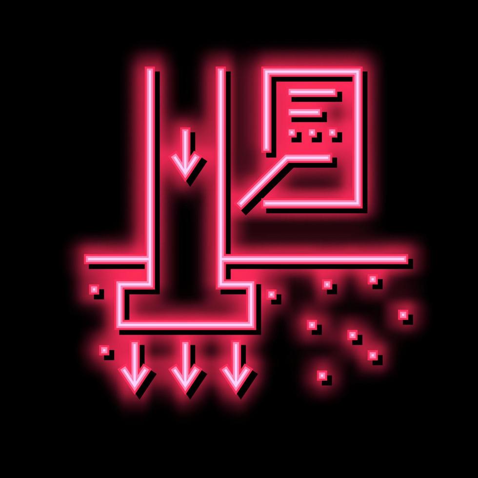load on column neon glow icon illustration vector