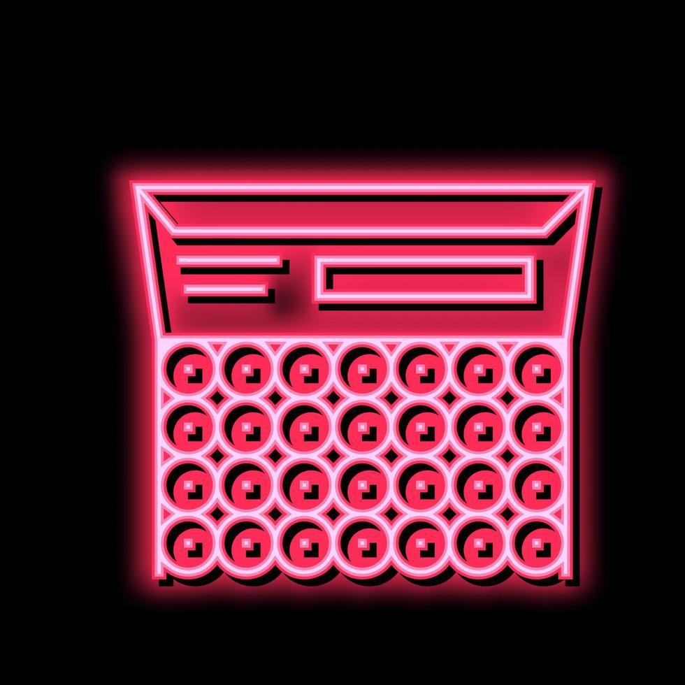 bullet box neon glow icon illustration vector