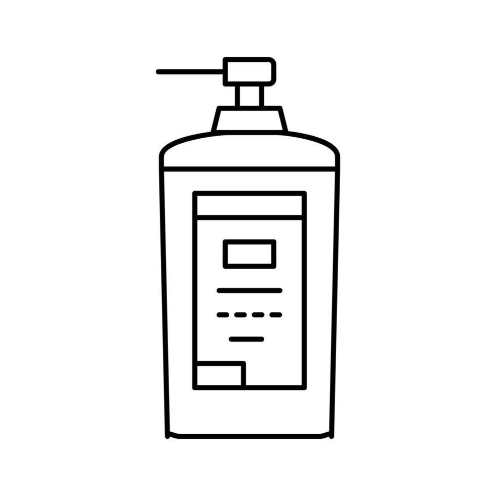 concentrated detergent with dispenser line icon vector illustrat