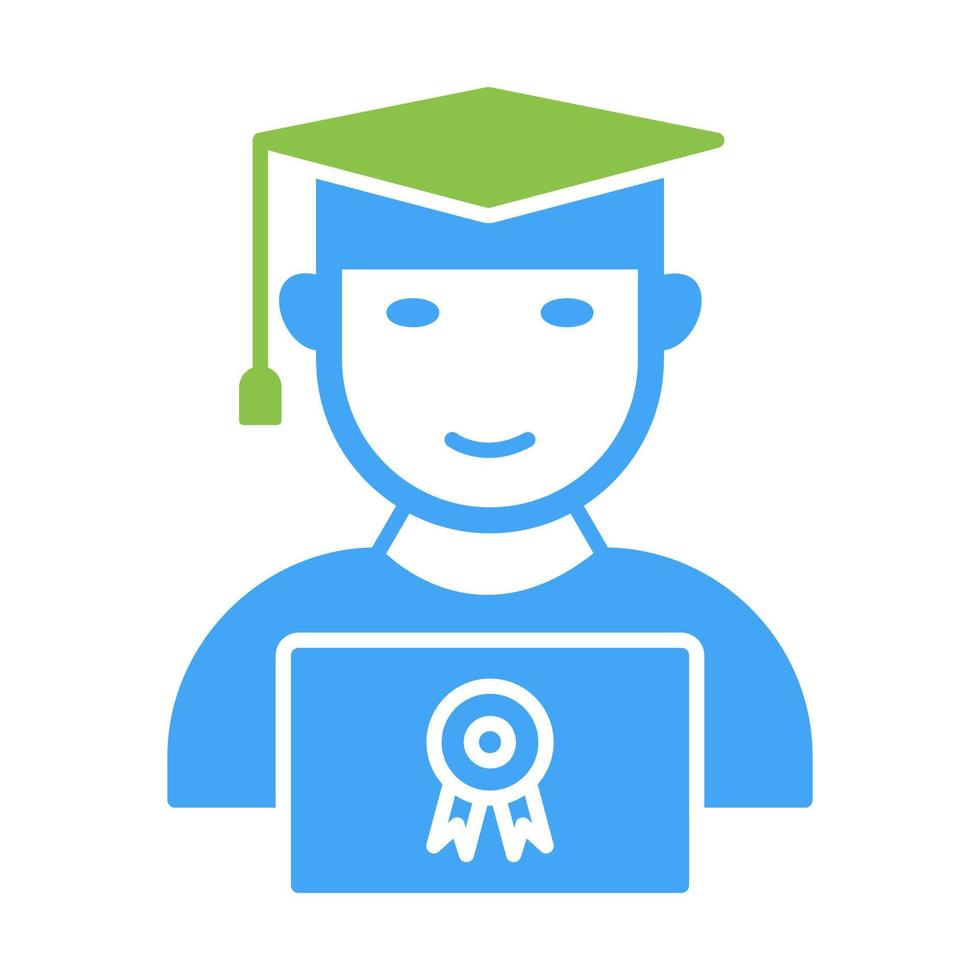 Unique Student Holding Degree Vector Icon