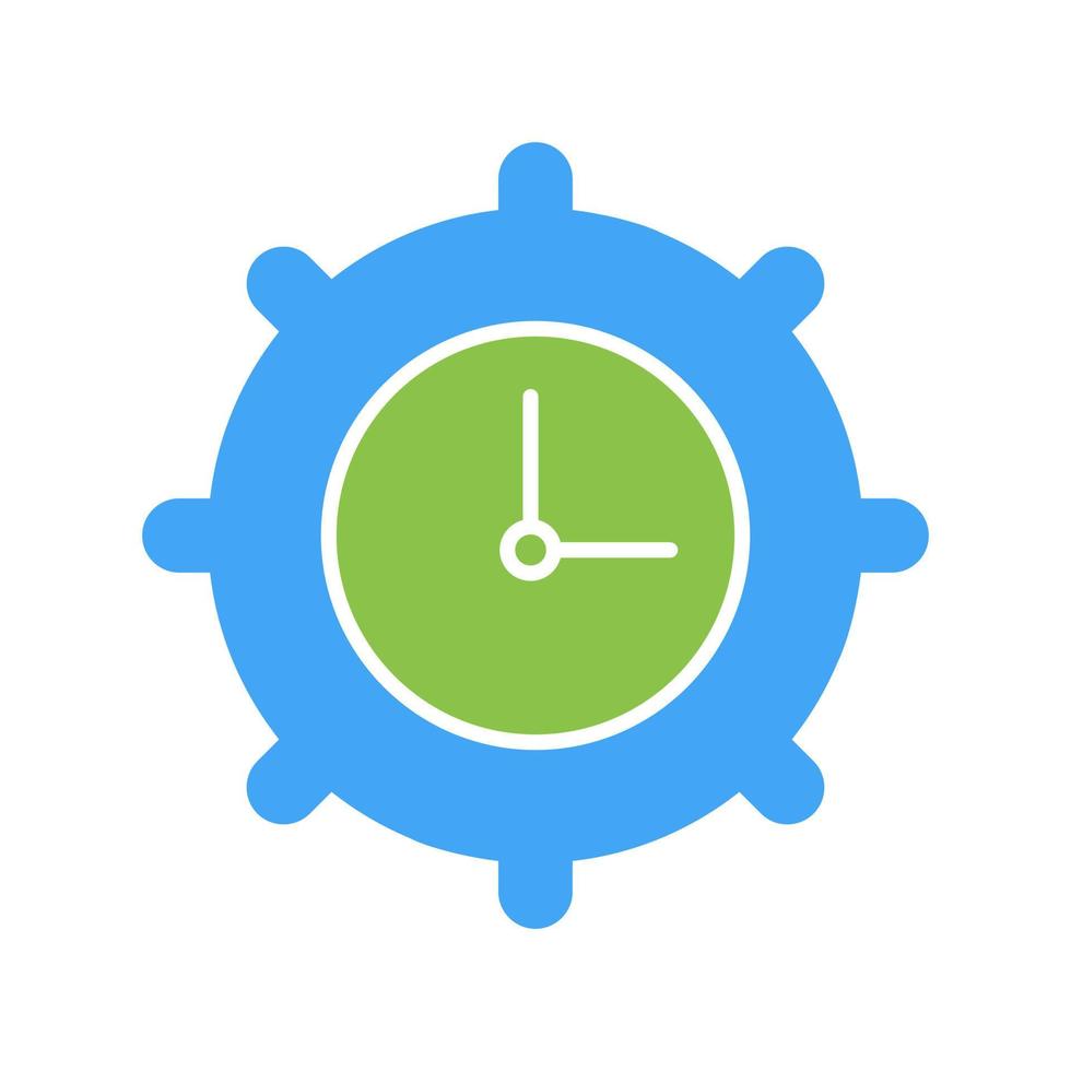 icono de vector de configuración de tiempo