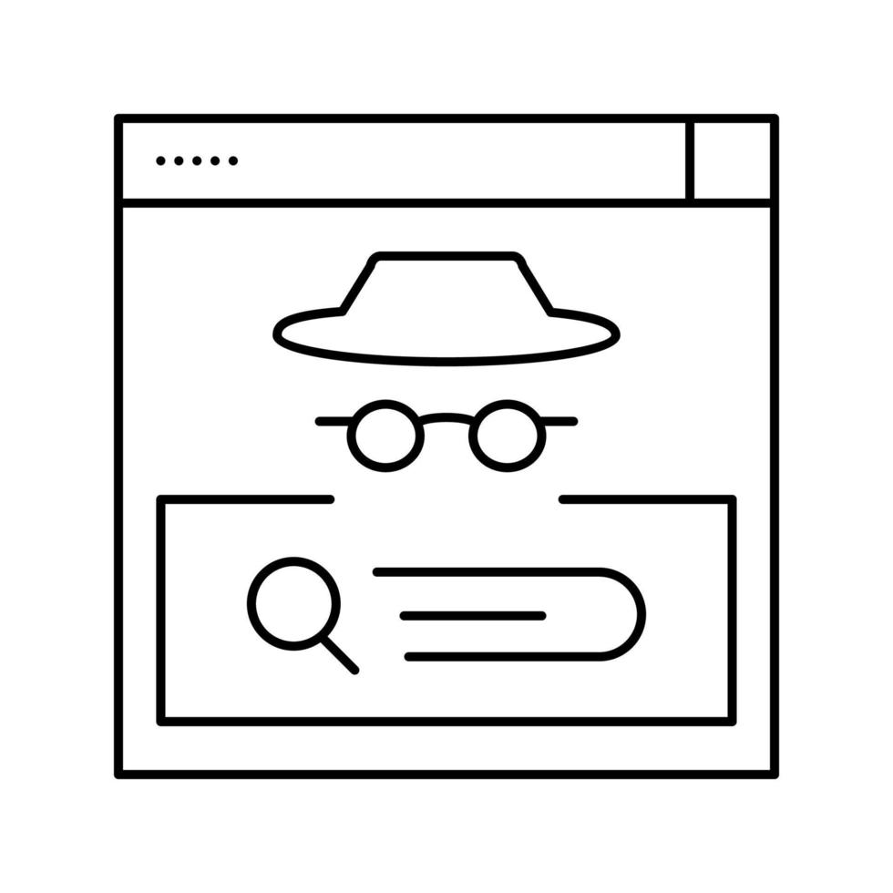 confidential security system line icon vector illustration