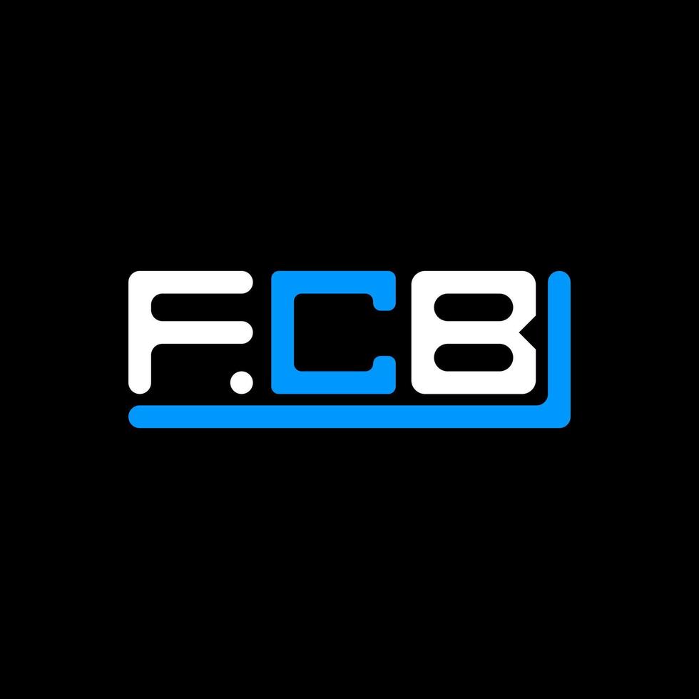 FCB letter logo creative design with vector graphic, FCB simple and modern logo.