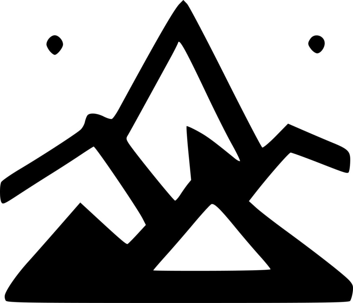 vector illustration of mountain icon