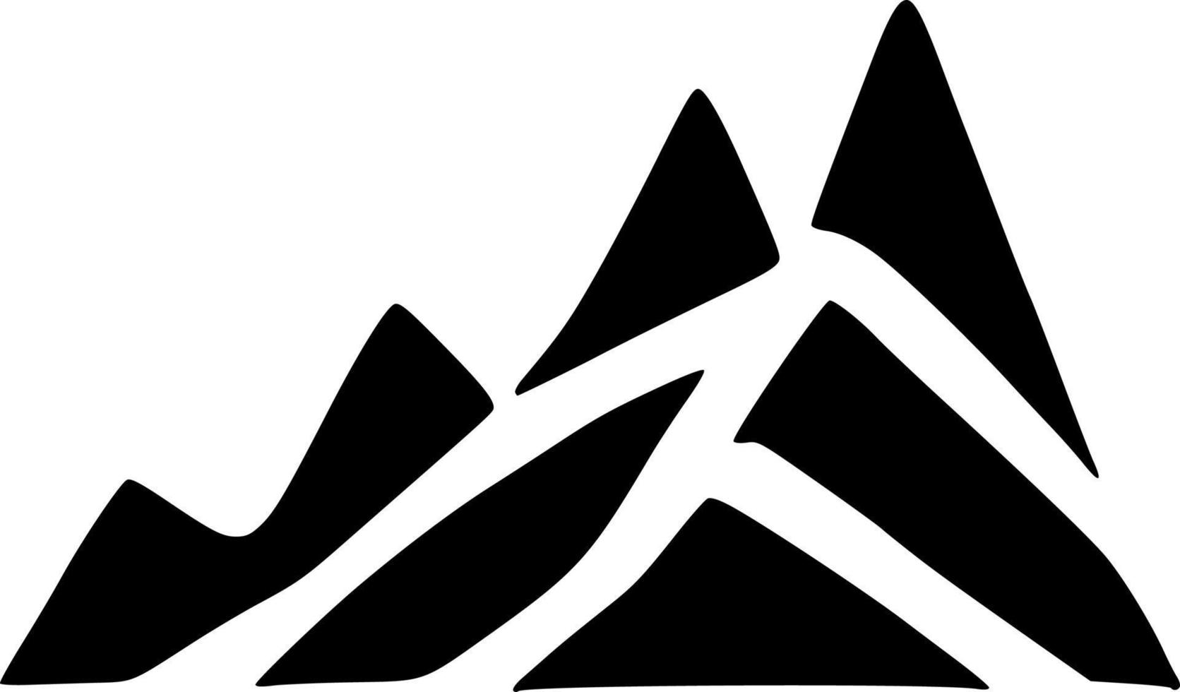 ilustración vectorial del icono de la montaña vector