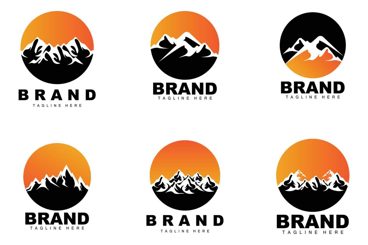 logotipo de montaña, escalada vectorial, aventura, diseño para escalada, equipo de escalada y marca con logotipo de montaña vector