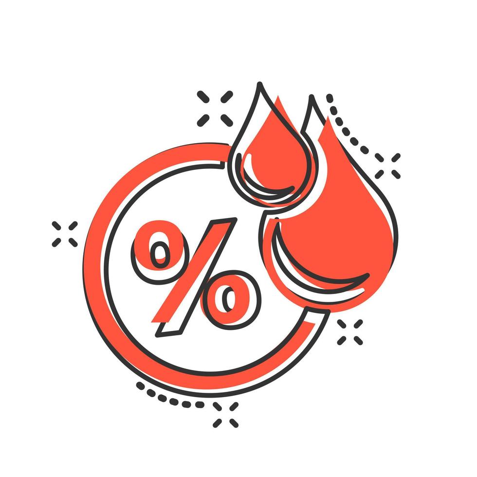 Humidity icon in comic style. Climate vector cartoon illustration on white isolated background. Temperature forecast business concept splash effect.
