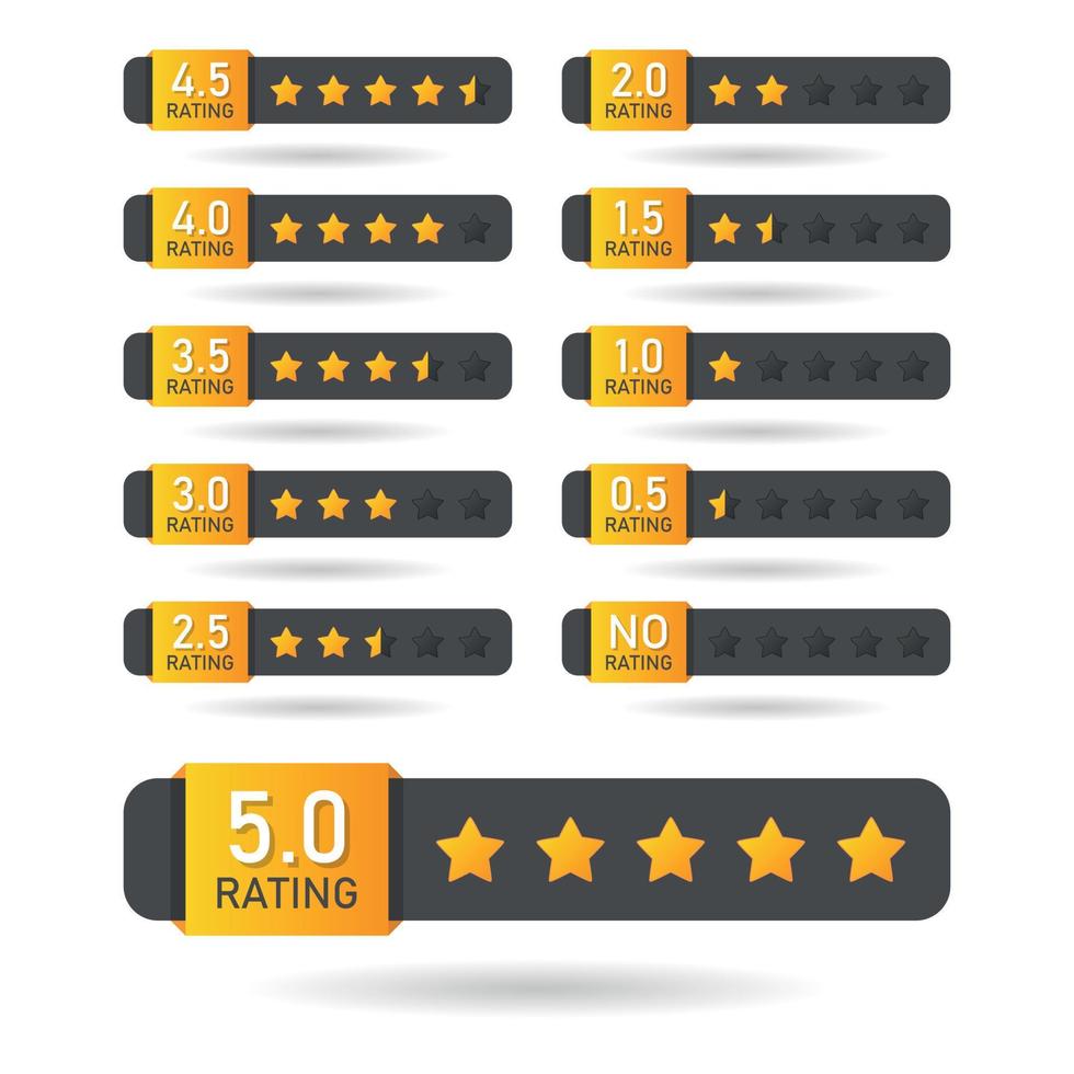 Review rating icon in flat style. Customer feedback vector illustration on isolated background. Survey evaluation sign business concept.