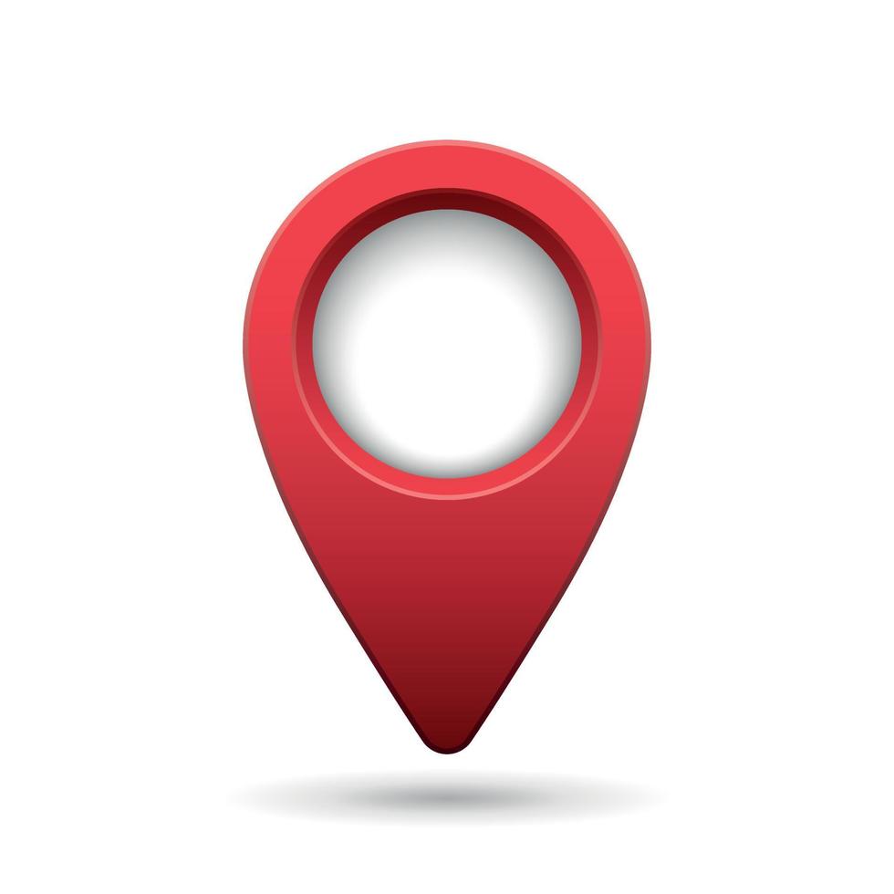 Map pin icon in flat style. Pointer destination vector illustration on isolated background. Gps navigation sign business concept.