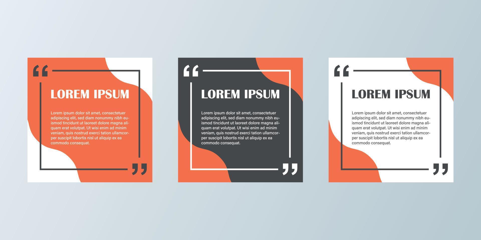 Quote frame blank template icon in flat style. Empty speech bubble vector illustration on isolated background. Textbox sign business concept.