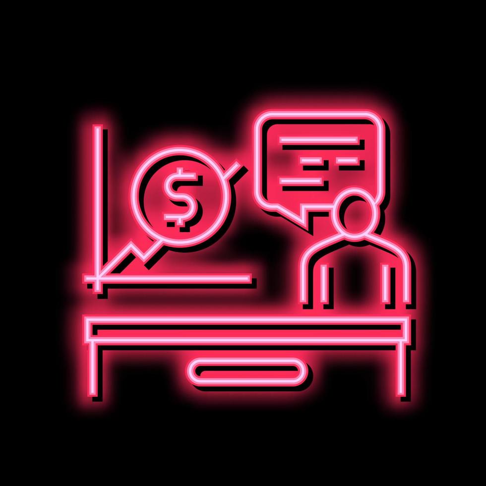 financial news neon glow icon illustration vector