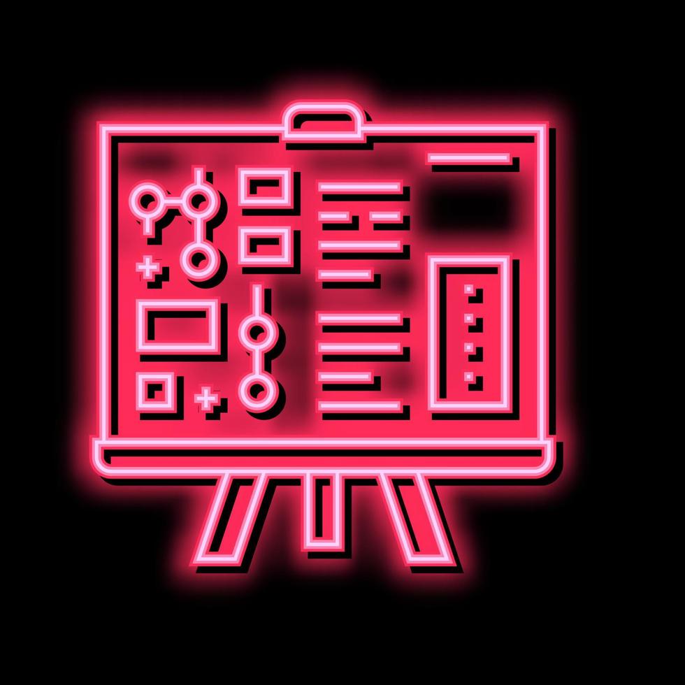 technical report neon glow icon illustration vector