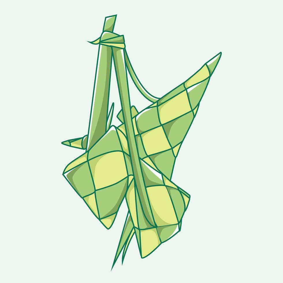 Vector traditional ketupat food