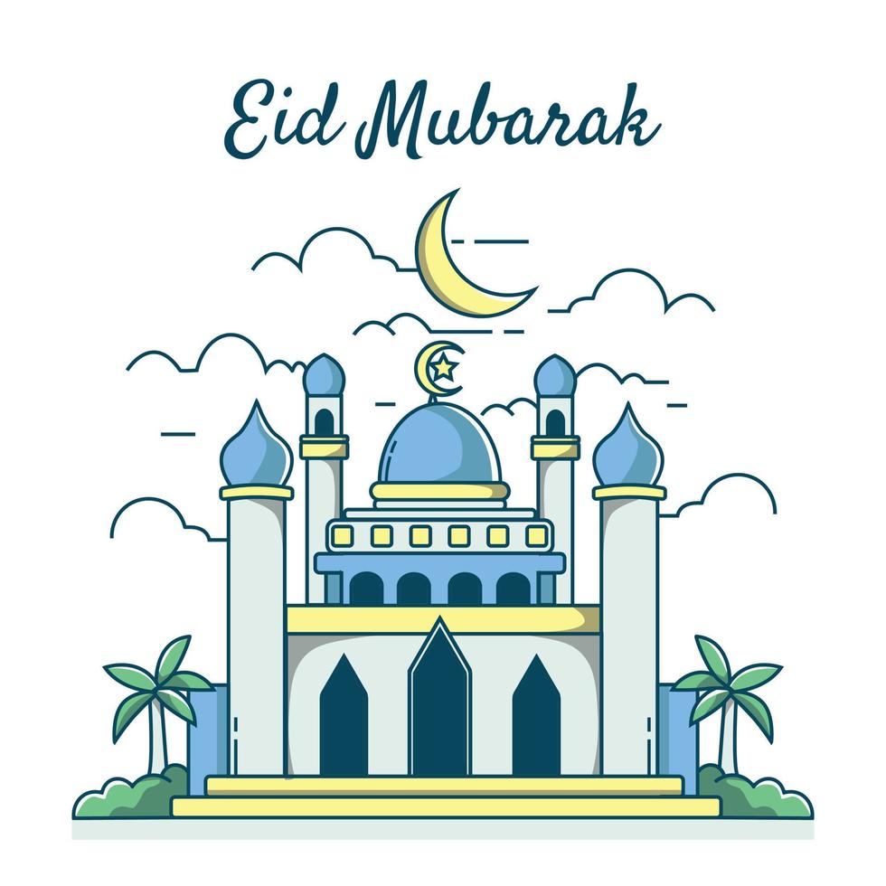 Mosque background design for Ramadan, Ramadan kareem vector