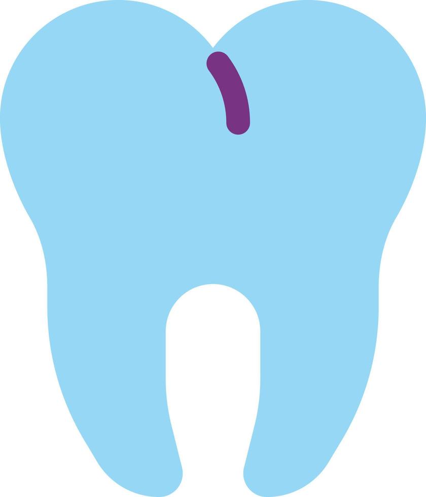Molar flat color ui icon. Dental clinic. Dental care. Toothache treatment. Healthcare. Simple filled element for mobile app. Colorful solid pictogram. Vector isolated RGB illustration