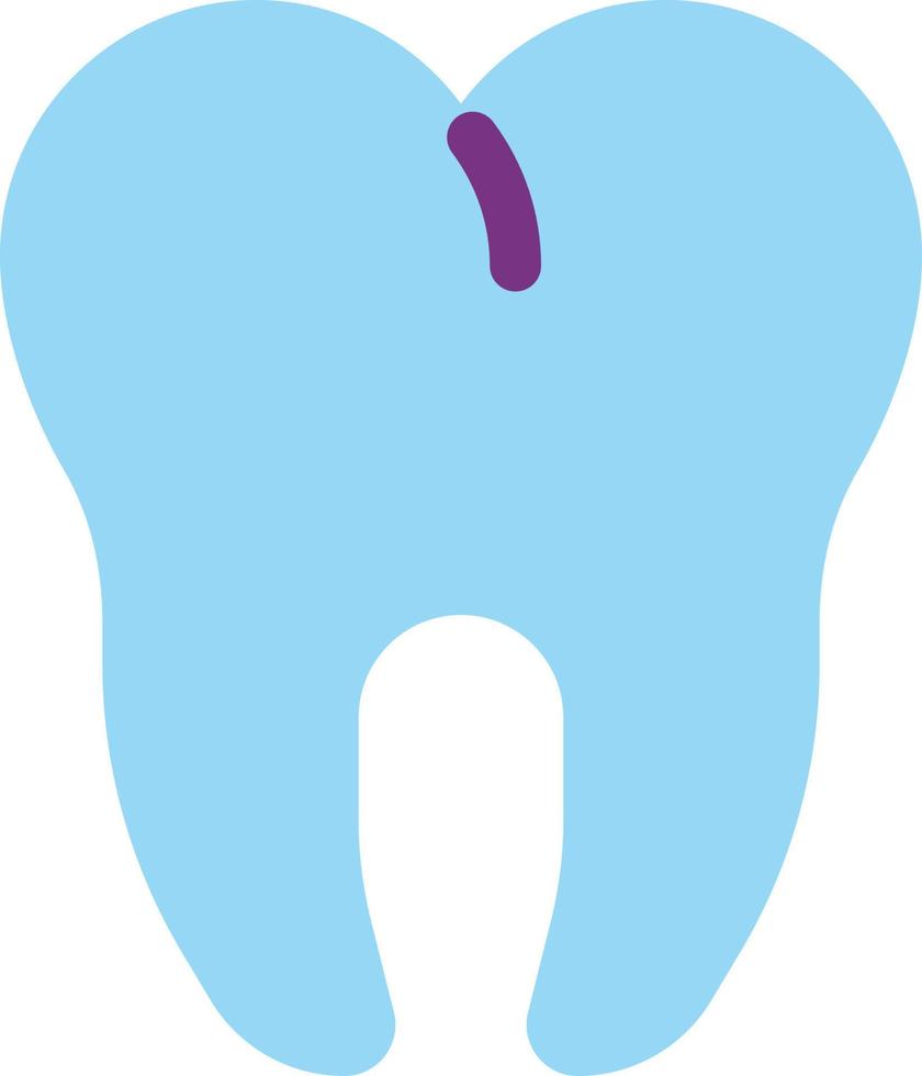 molar plano color ui icono. dental clínica. dental cuidado. dolor de muelas tratamiento. cuidado de la salud. sencillo lleno elemento para móvil aplicación vistoso sólido pictograma. vector aislado rgb ilustración