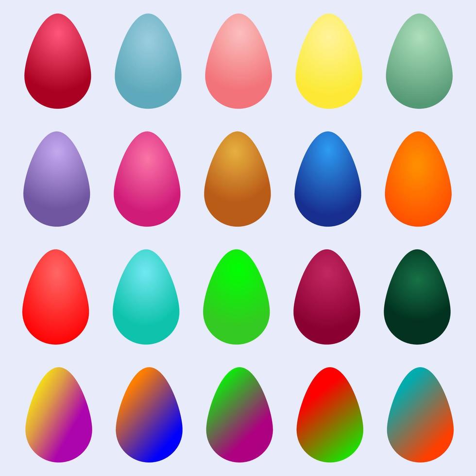 Multi-colored, rainbow eggs for decoration for Easter. vector