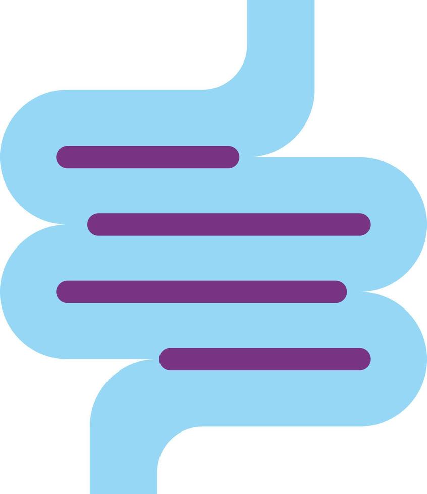 Intestine flat color ui icon. Human body organ. Regular checkup of bowel. Gastrointestinal tract. Simple filled element for mobile app. Colorful solid pictogram. Vector isolated RGB illustration