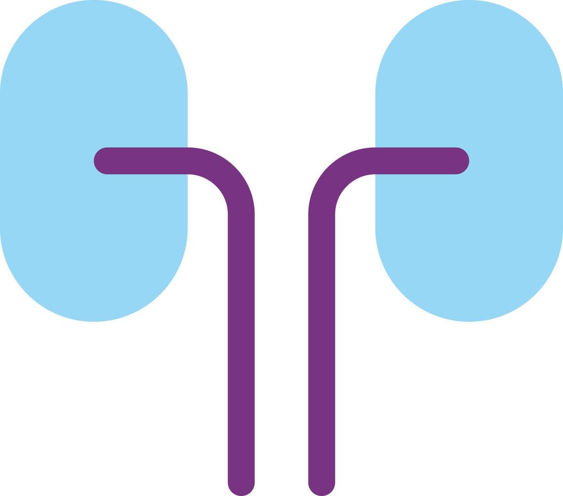 Kidneys flat color ui icon. Organ transplantation. Medical checkup of urinary system. Simple filled element for mobile app. Colorful solid pictogram. Vector isolated RGB illustration