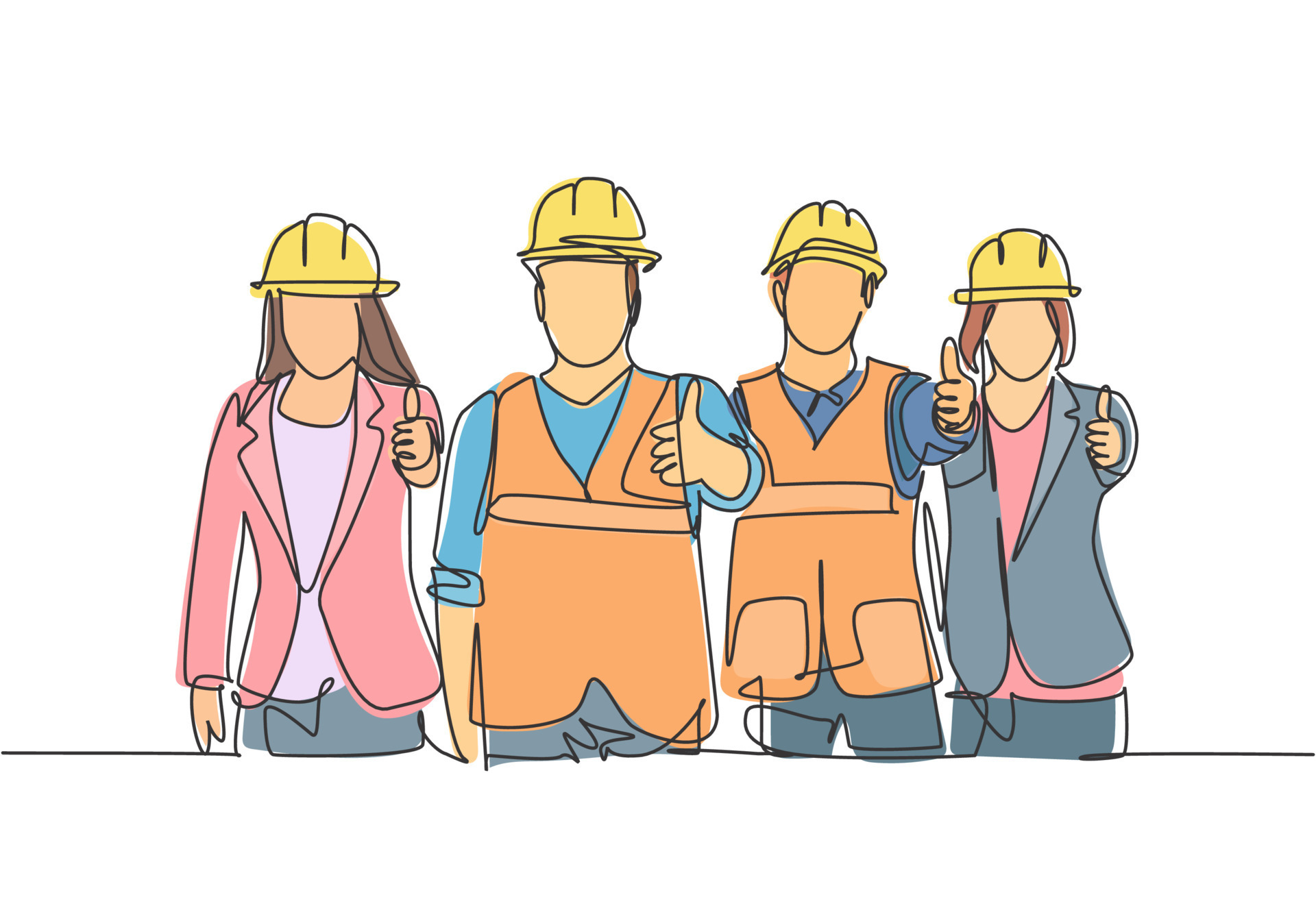 one-line-drawing-of-young-happy-male-and-female-building-builder-groups