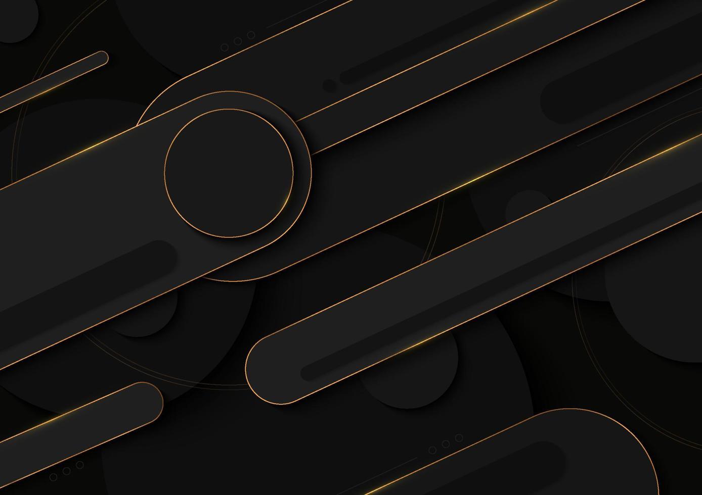 Abstract black line template luxury with gold glitters decoration style. Modern style template artwork of futuristic design background. Vector