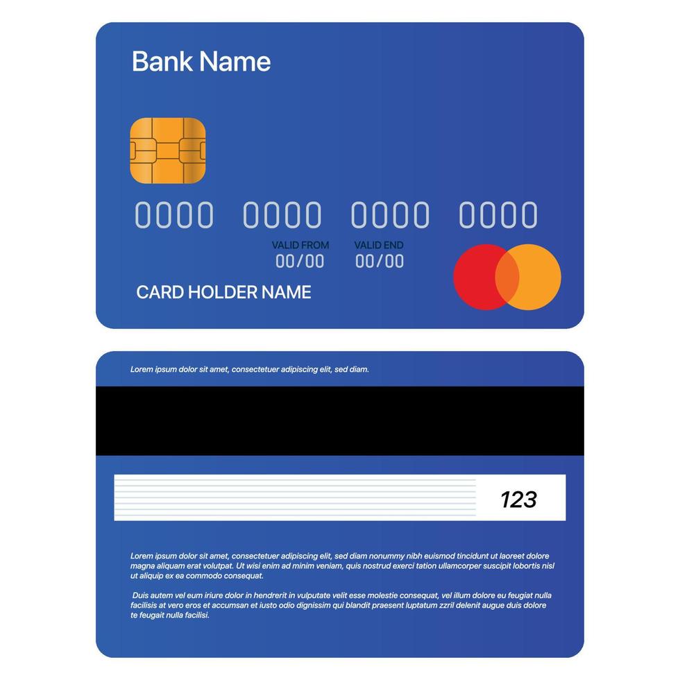 Credit Card Back And Front vector