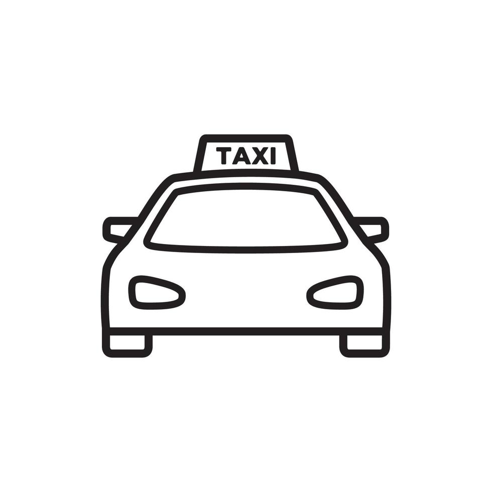 Taxi icono vector logo modelo