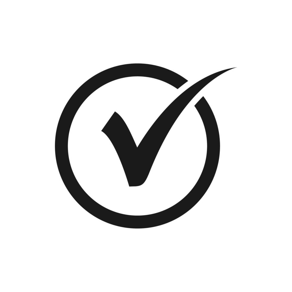 cheque marca icono vector logo modelo
