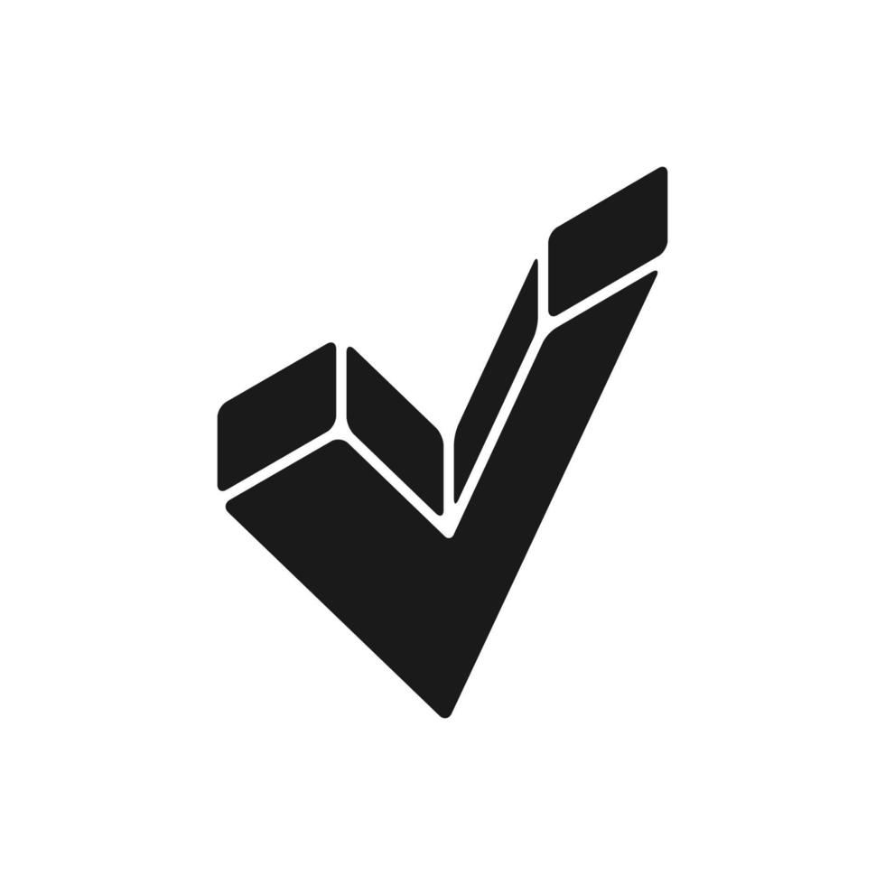 check mark symbol vector logo template