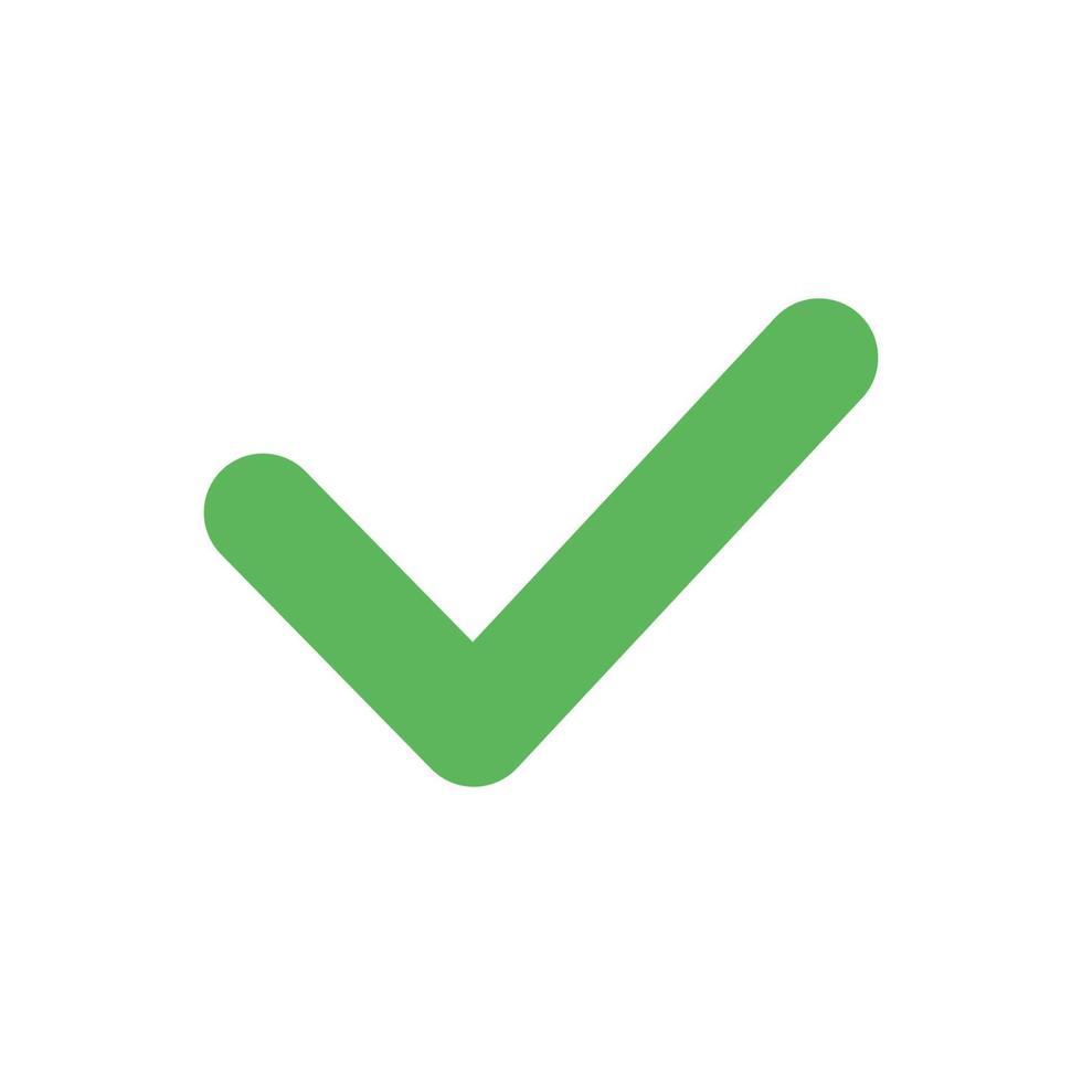 check mark symbol vector icon